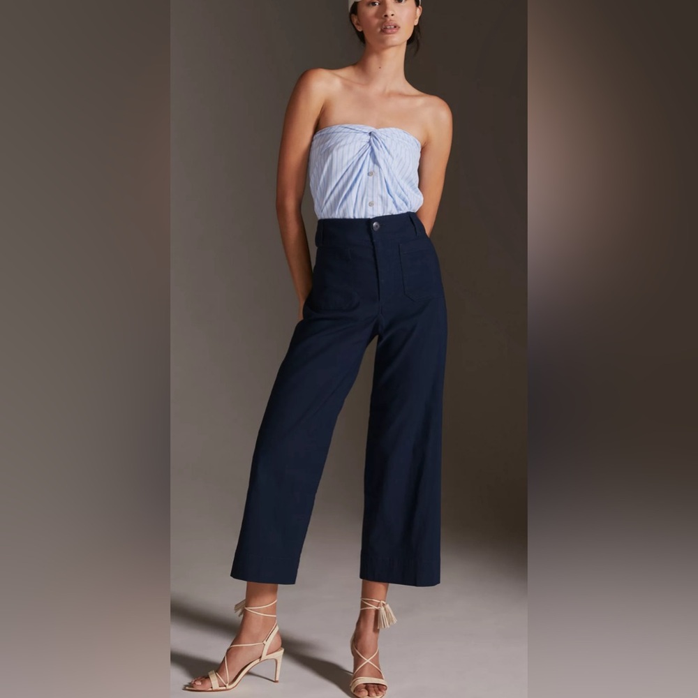 Maeve Colette wide leg cropped pants
